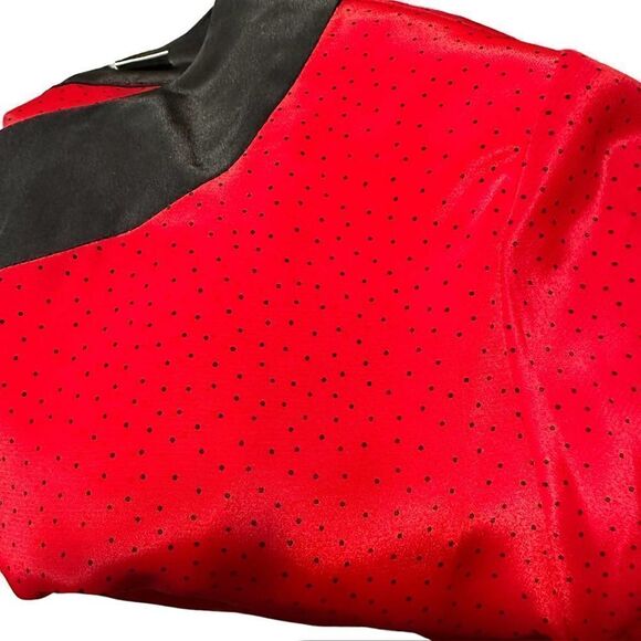 Vintage Andrea Gayle Two Piece Red & Black Dotted Skirt Set - Picture 14 of 16